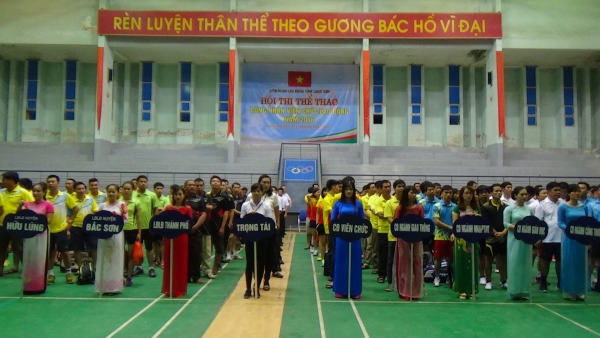 Hội thi thể thao CCVCLĐ tỉnh Lạng Sơn năm 2016.